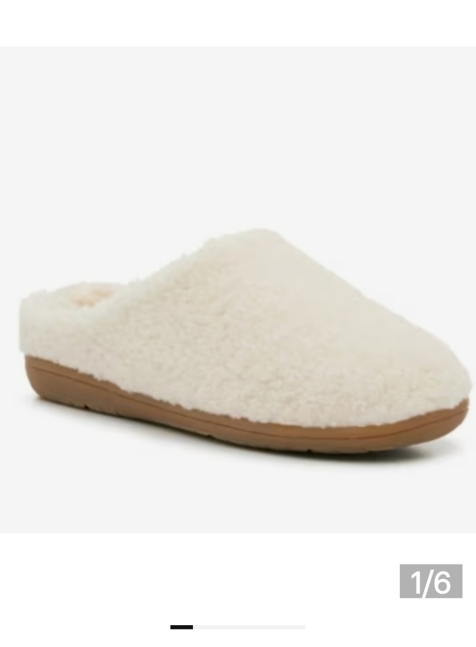 Minnetonka Cream Sherpa Hideaway Slippers. Sz 7M Like New